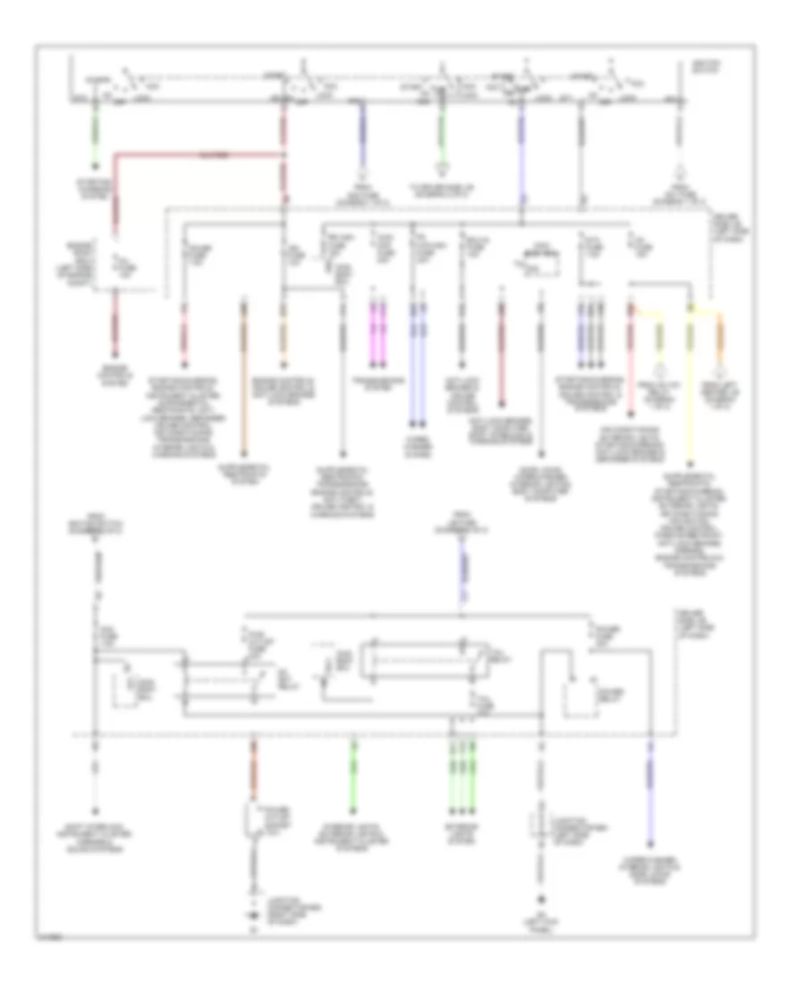 Power Distribution Wiring Diagram 2 of 2 for Toyota FJ Cruiser 2012