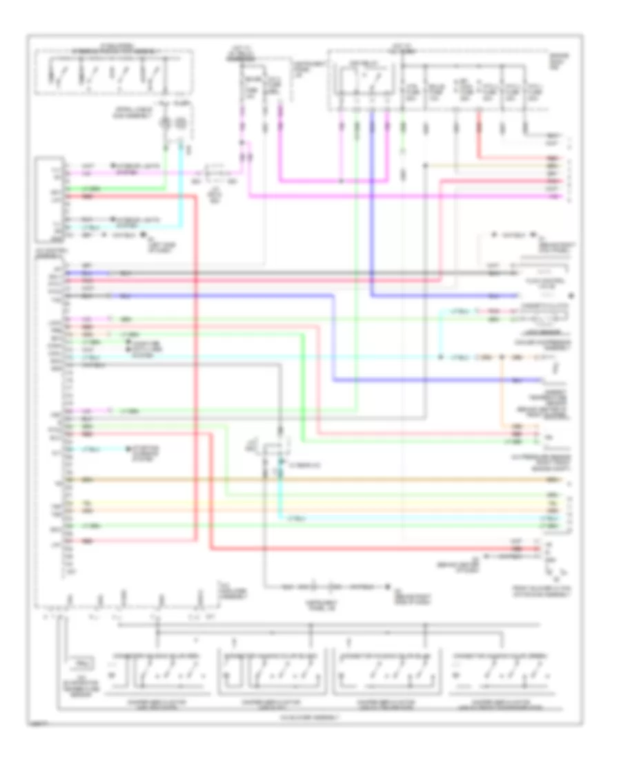 Электросхема кондиционера A/C, Кроме Гибрида (1 из 2) для Toyota Highlander Hybrid Limited 2008