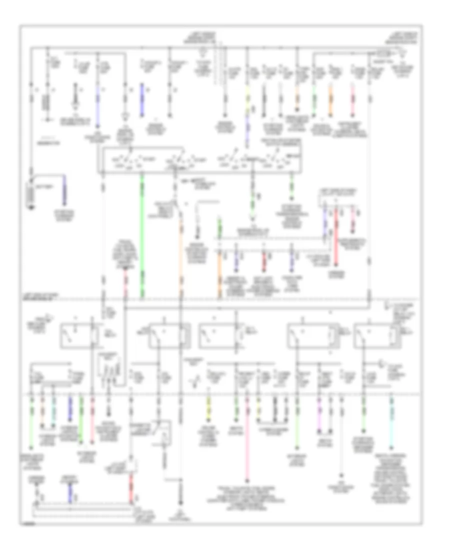 Power Distribution Wiring Diagram 1 of 3 for Toyota Sequoia Limited 2014