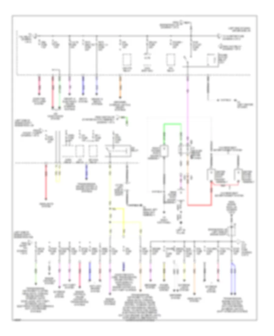 Power Distribution Wiring Diagram (2 of 3) for Toyota Sequoia Limited 2014