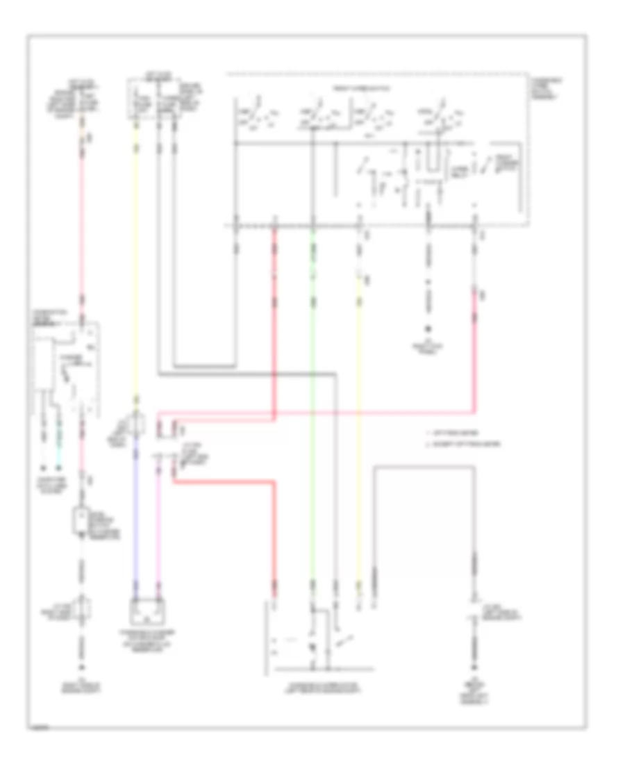 Электросхема передних стеклоочистителей дворников и омывателя лобового стекла для Toyota Sequoia Limited 2014