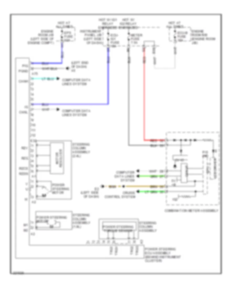 Electronic Power Steering Wiring Diagram NUMMI Made for Toyota Corolla LE 2010