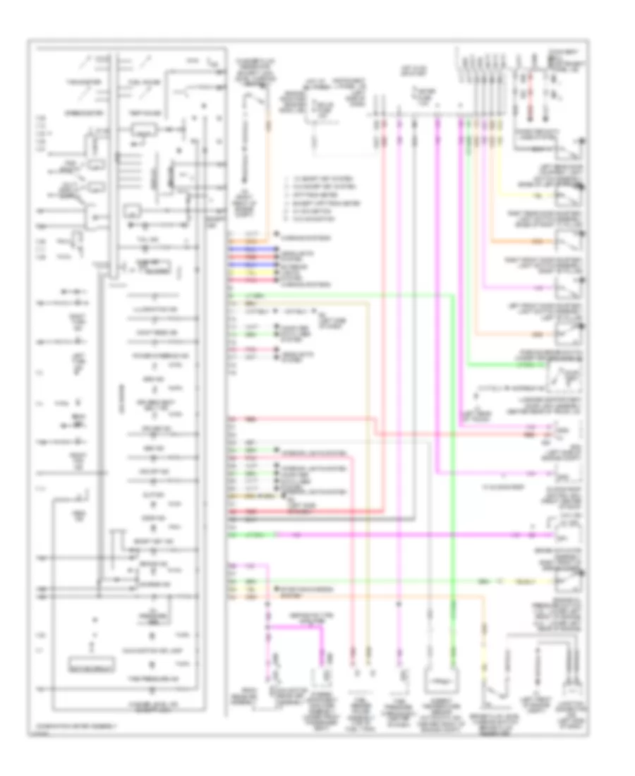 Instrument Cluster Wiring Diagram NUMMI Made for Toyota Corolla LE 2010