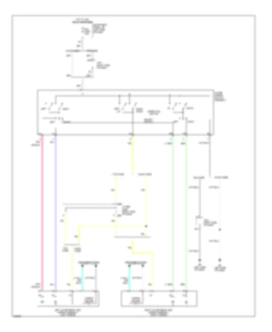 Power Mirrors Wiring Diagram for Toyota Corolla LE 2010