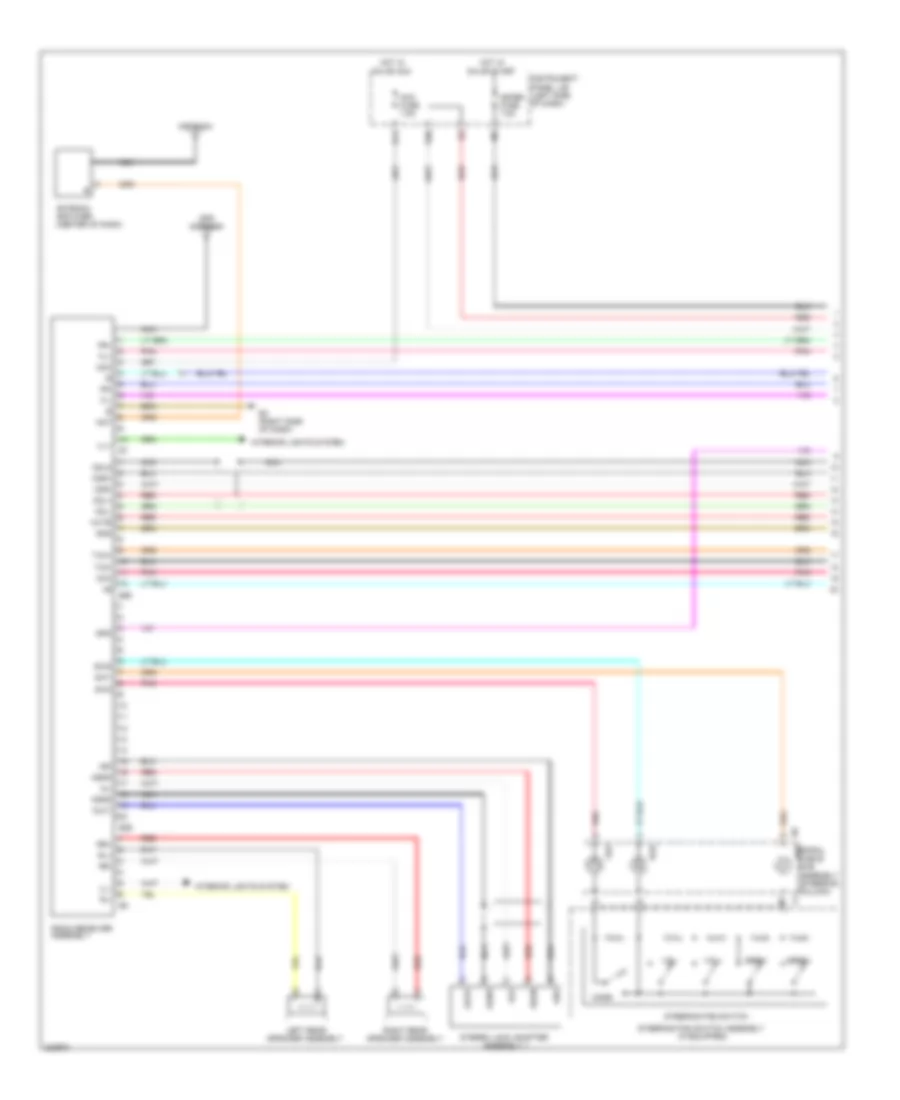 Radio Wiring Diagram, NUMMI Made without Navigation, with Built-in Amplifier (1 of 2) for Toyota Corolla LE 2010