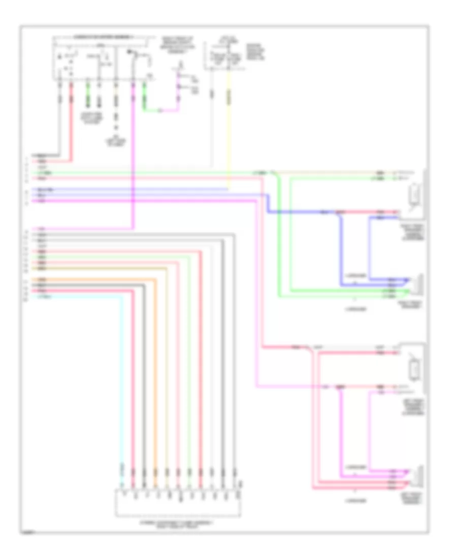 Radio Wiring Diagram, NUMMI Made without Navigation, with Built-in Amplifier (2 of 2) for Toyota Corolla LE 2010