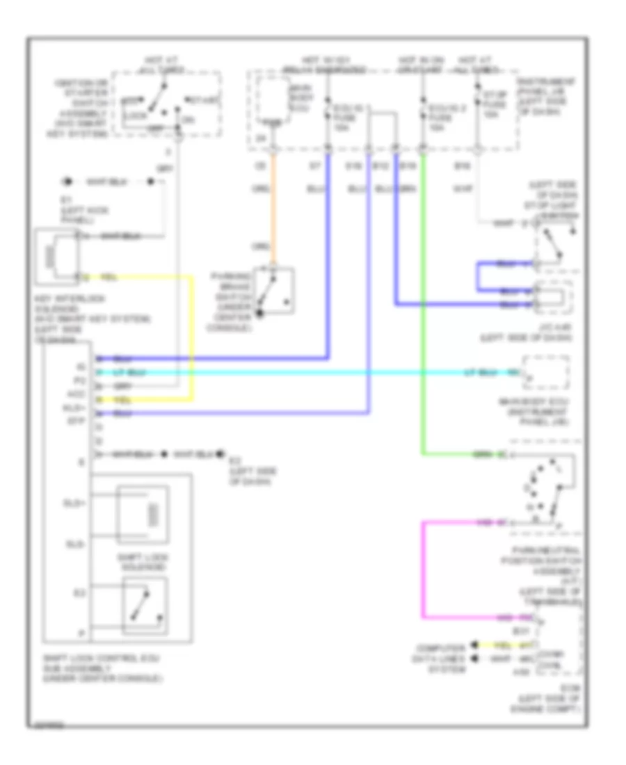 Shift Interlock Wiring Diagram NUMMI Made for Toyota Corolla LE 2010