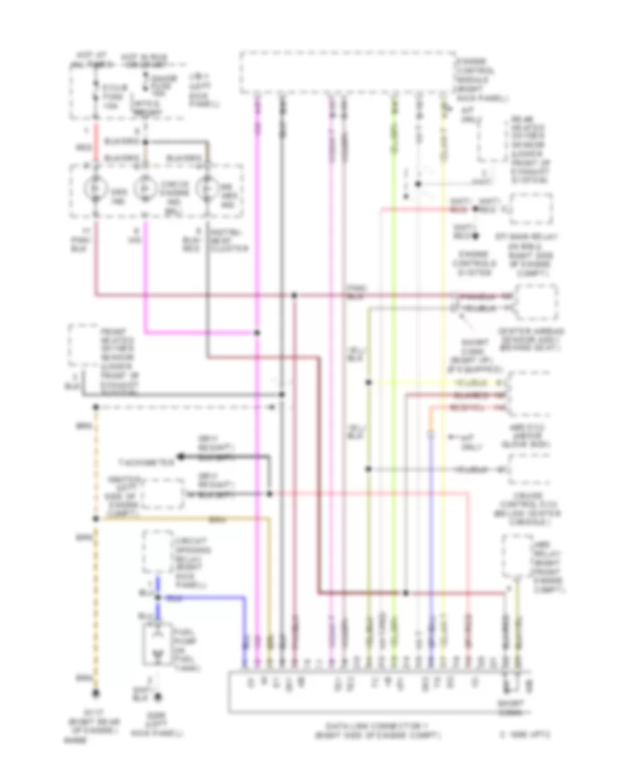 3.0L, Data Link Connector Wiring Diagram for Toyota T100 DX 1994