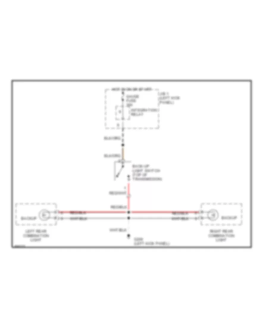 Back-up Lamps Wiring Diagram, MT for Toyota T100 DX 1994