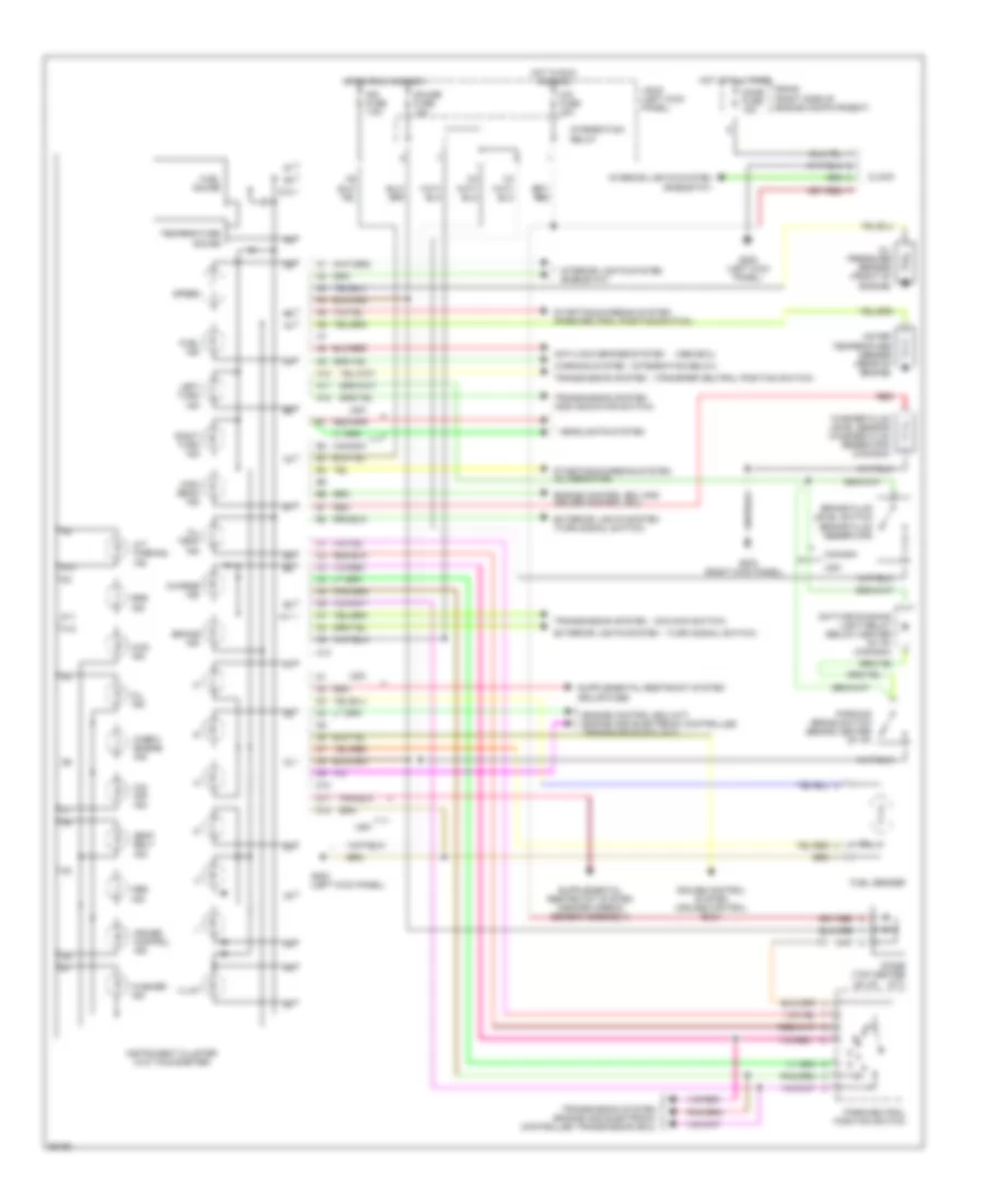 Instrument Cluster Wiring Diagram, without Tach for Toyota T100 DX 1994