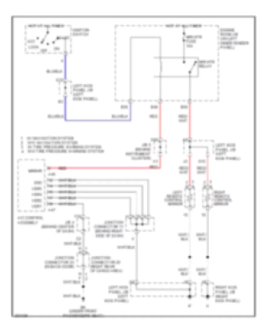 Heated Mirrors Wiring Diagram for Toyota Land Cruiser 2007