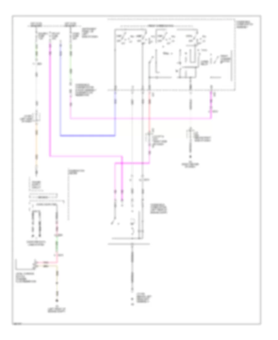 Электросхема передних стеклоочистителей дворников и омывателя лобового стекла, Гибрид для Toyota Highlander 2012