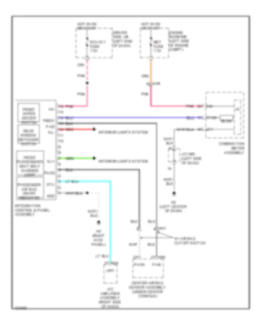 Integration Control and Panel Wiring Diagram for Toyota Sequoia Platinum 2014