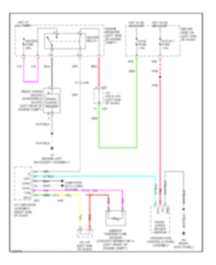 Front Deicer Wiring Diagram for Toyota Sequoia Platinum 2014