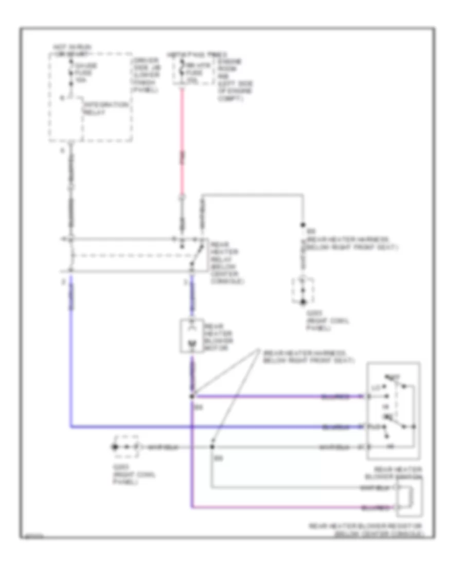 Rear Heater Wiring Diagram for Toyota 4Runner Limited 1997