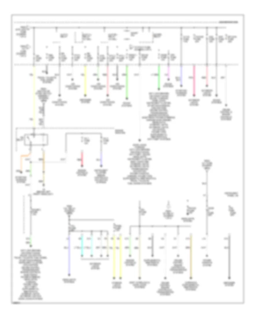 Power Distribution Wiring Diagram, Except Hybrid (2 of 3) for Toyota Highlander Limited 2008