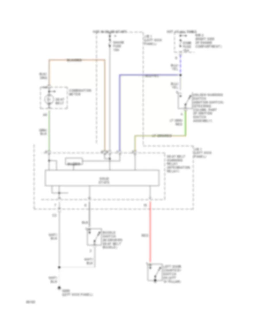 Warning System Wiring Diagrams for Toyota T100 DX 1994