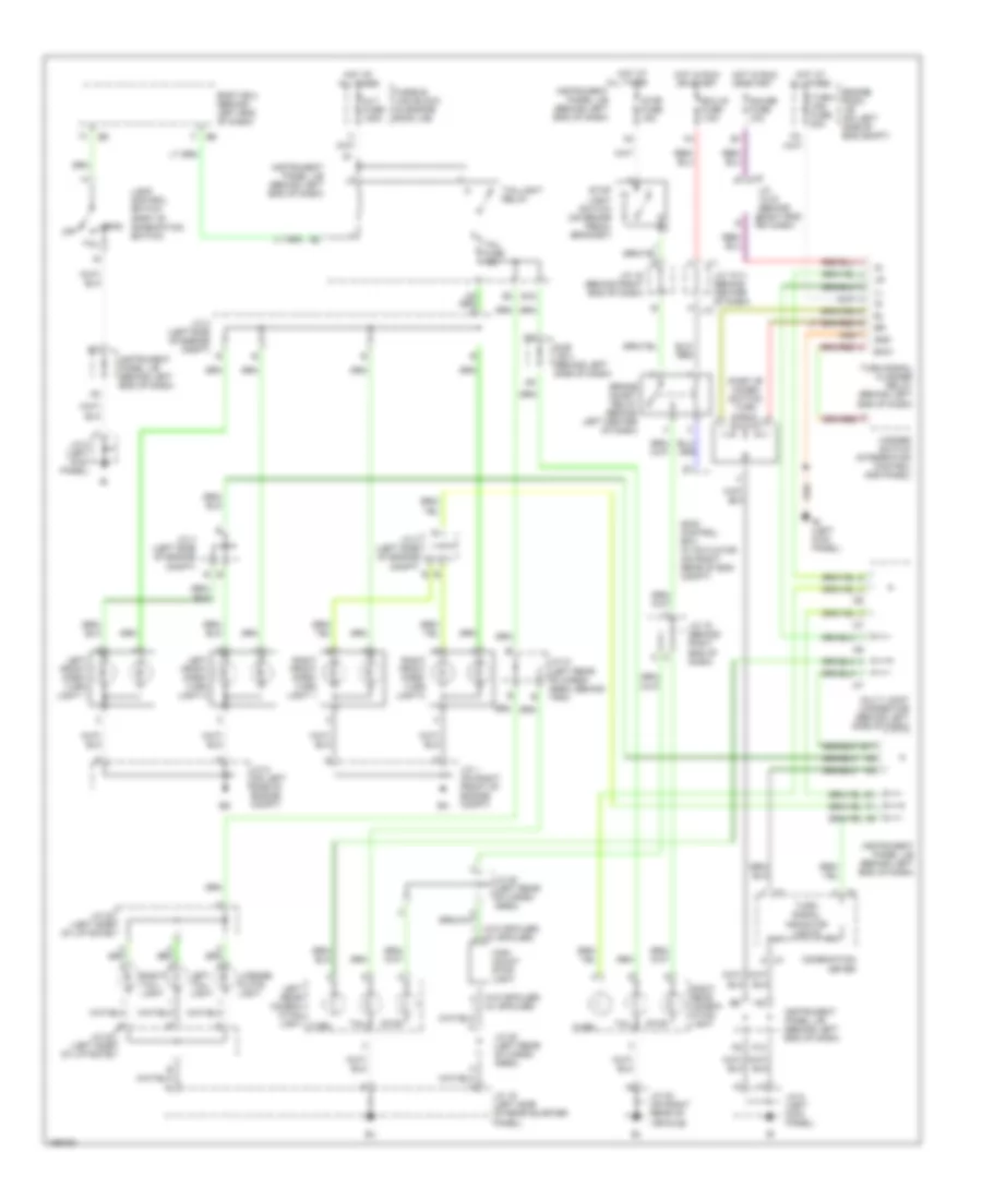 Exterior Lamps Wiring Diagram for Toyota Sequoia Limited 2002
