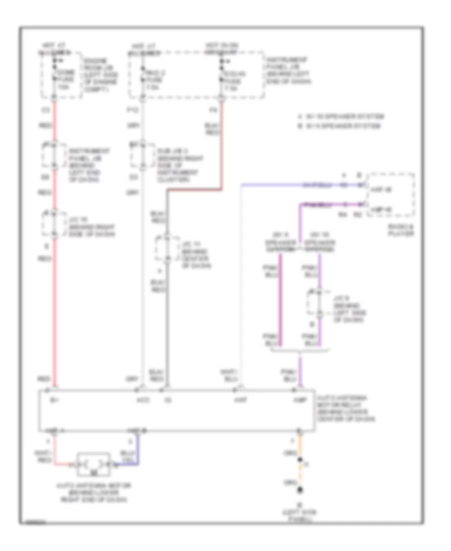 Power Antenna Wiring Diagram for Toyota Sequoia Limited 2002