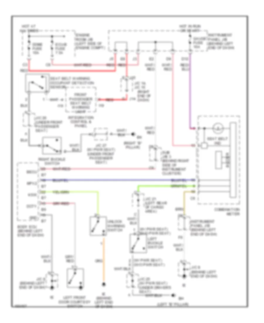 Warning System Wiring Diagrams for Toyota Sequoia Limited 2002