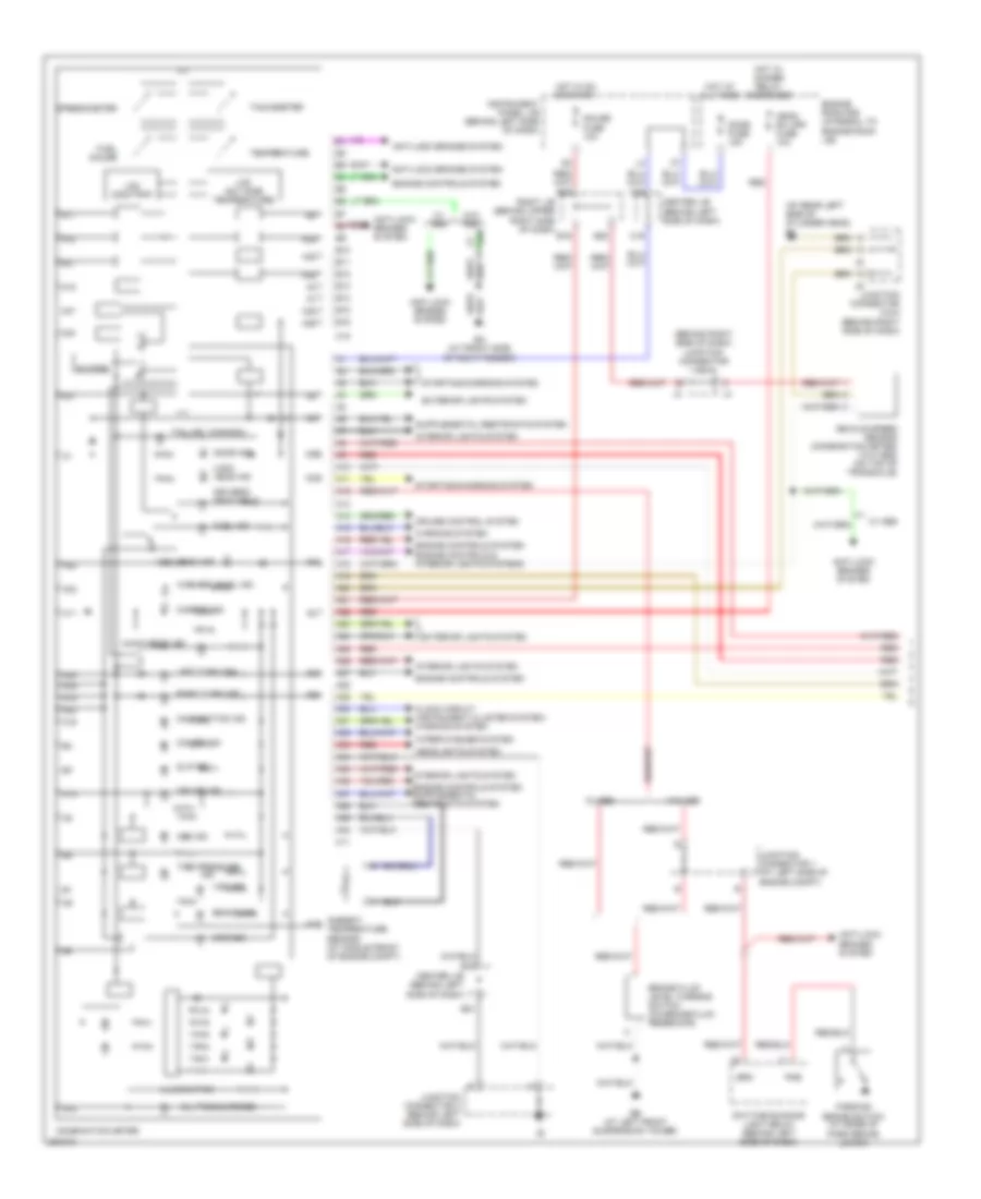 Instrument Cluster Wiring Diagram (1 of 2) for Toyota Matrix 2007