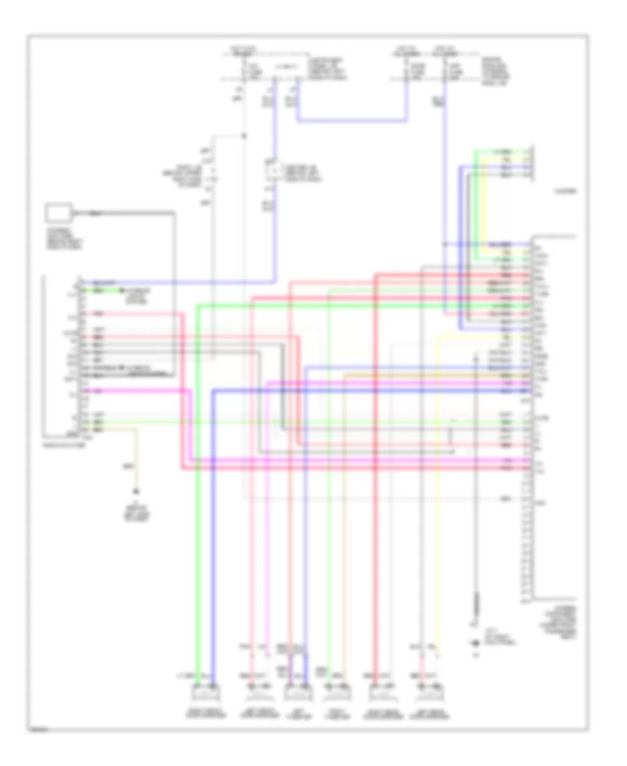 Radio Wiring Diagram, with Separate Amplifier for Toyota Matrix 2007