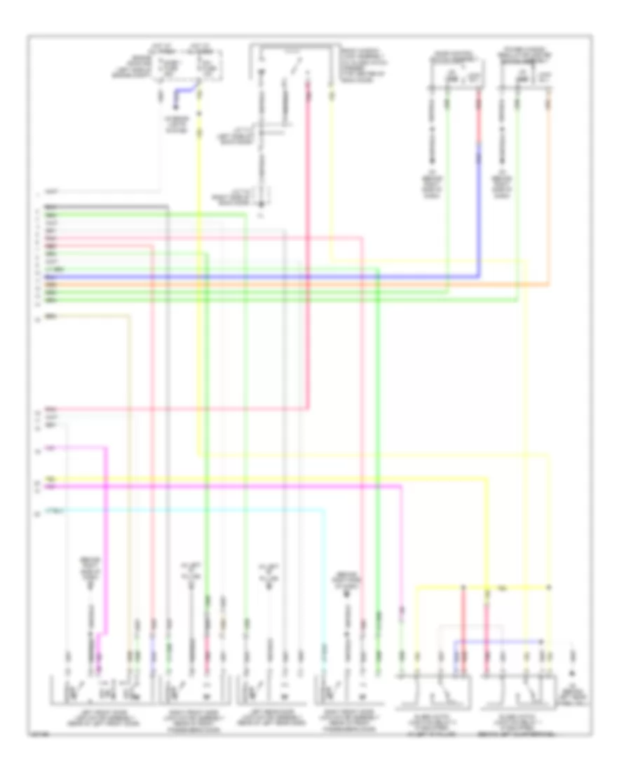 Power Door Locks Wiring Diagram, Except Hybrid without Smart Key System (2 of 2) for Toyota Highlander Sport 2008