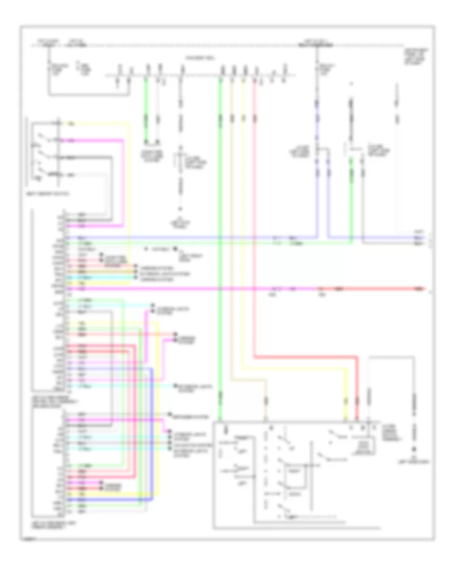 Memory Mirrors Wiring Diagram 1 of 2 for Toyota Sienna 2014