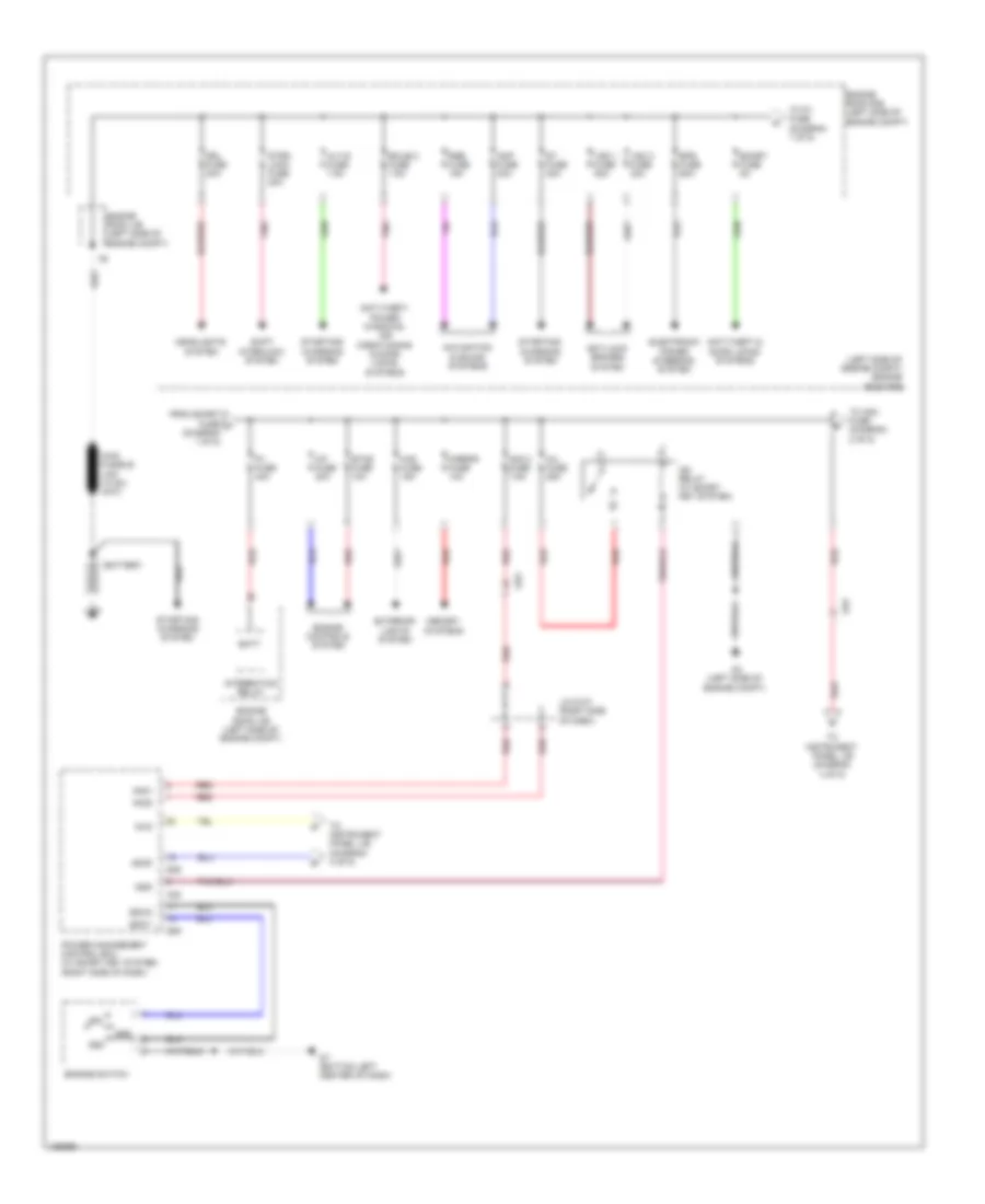 Power Distribution Wiring Diagram 1 of 5 for Toyota Sienna 2014