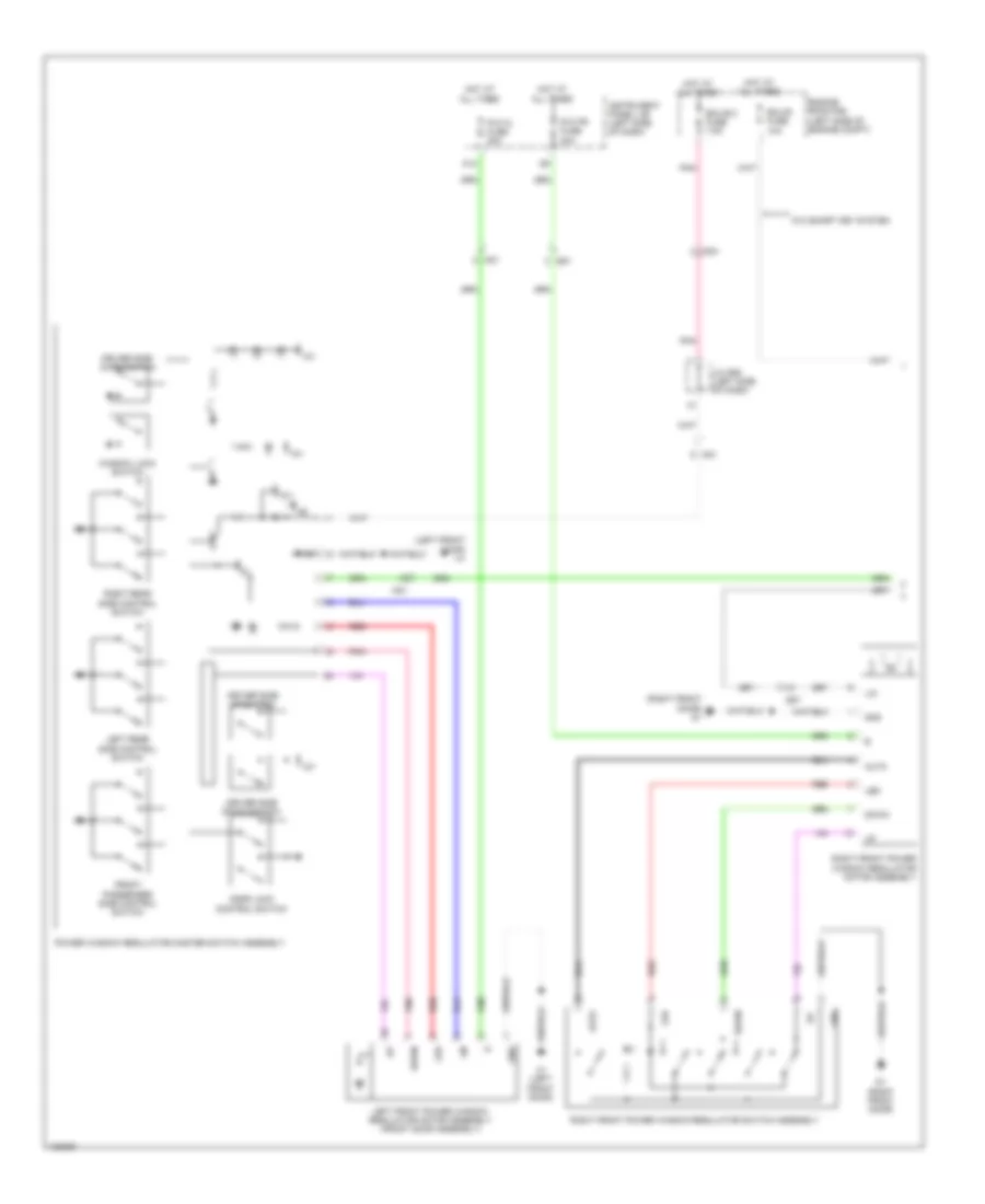 Power Windows Wiring Diagram 1 of 2 for Toyota Sienna 2014