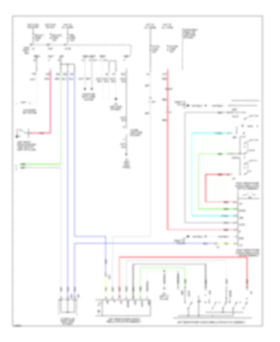 Power Windows Wiring Diagram 2 of 2 for Toyota Sienna 2014