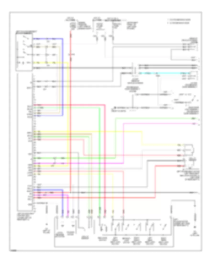 Third Row Folding Seat Wiring Diagram (1 of 2) for Toyota Sienna L 2014