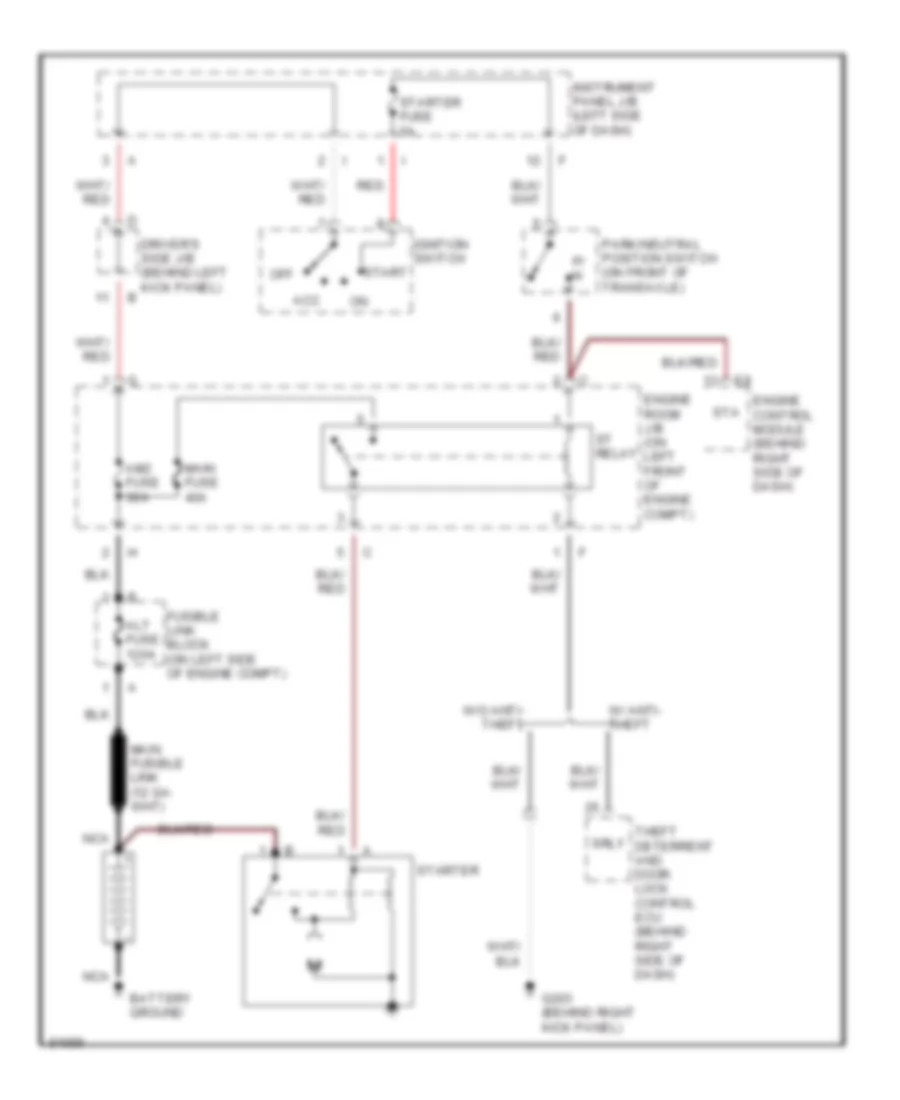 Starting Wiring Diagram for Toyota Avalon XL 1997