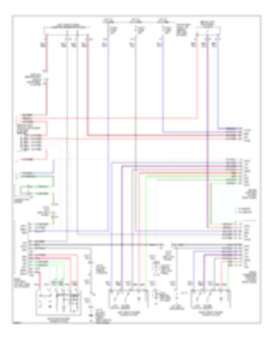 Power Windows Wiring Diagram 2 of 2 for Toyota Sequoia SR5 2005