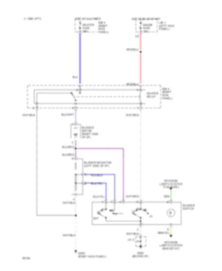 Heater Wiring Diagram for Toyota Tercel 1994