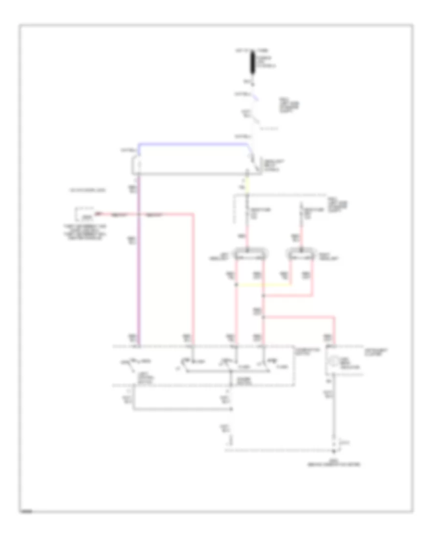 Headlight Wiring Diagram, without DRL for Toyota Tercel 1994