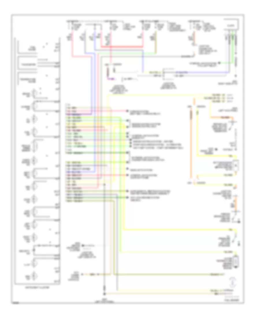 Instrument Cluster Wiring Diagram for Toyota Tercel 1994