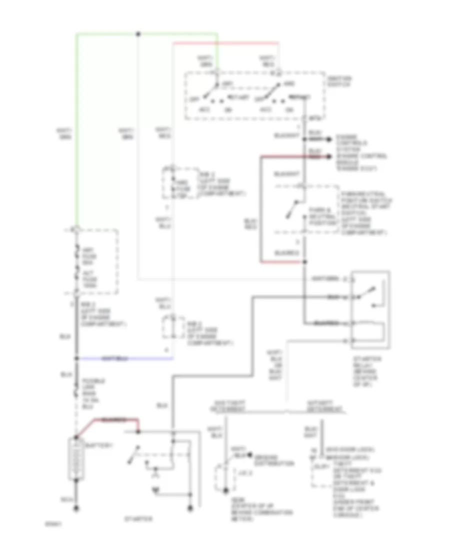 Starting Wiring Diagram, AT for Toyota Tercel 1994