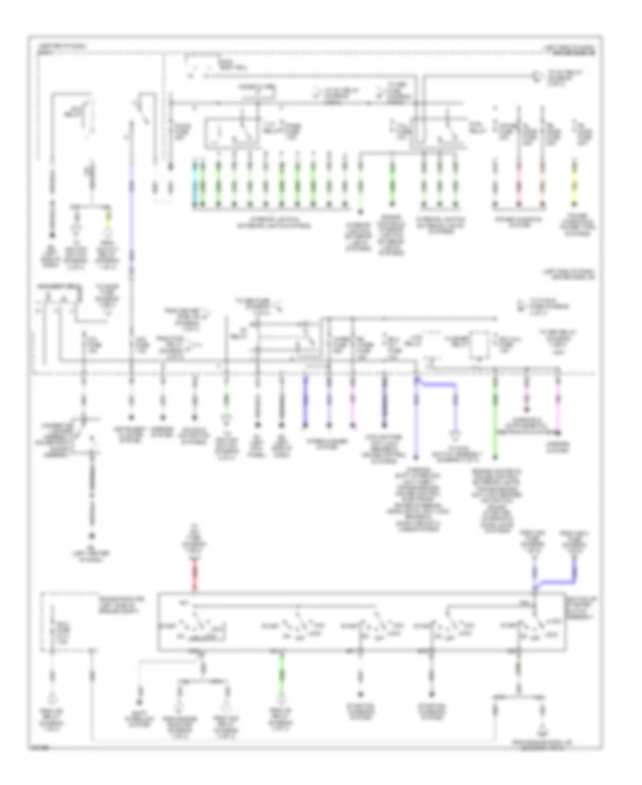 Power Distribution Wiring Diagram (2 of 3) for Toyota Matrix S 2010