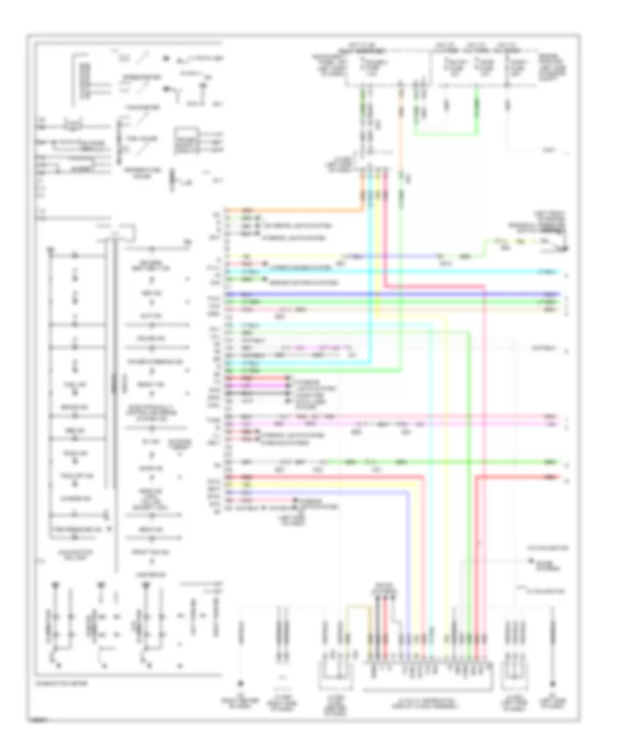 Instrument Cluster Wiring Diagram, Hybrid (1 of 2) for Toyota Highlander SE 2012