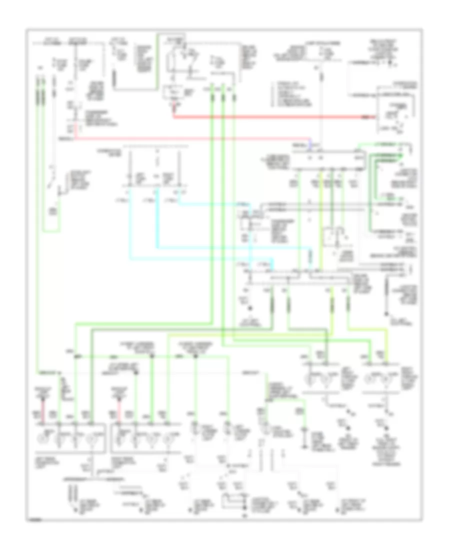 Exterior Lamps Wiring Diagram for Toyota Camry LE 2004