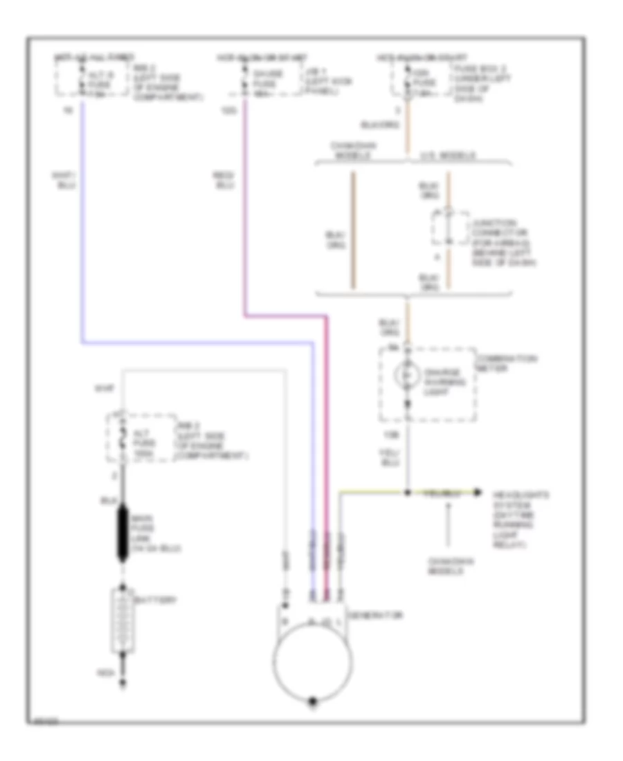 Charging Wiring Diagram for Toyota Tercel DX 1994
