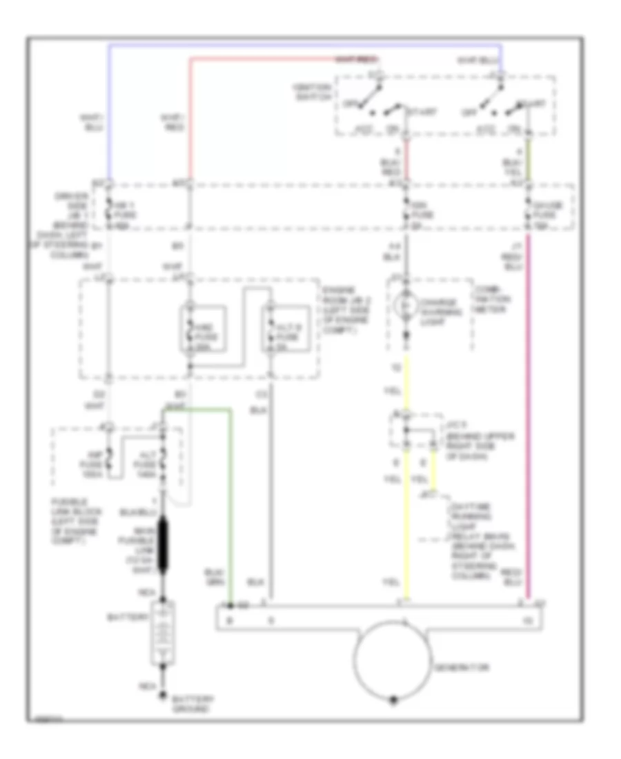 Charging Wiring Diagram for Toyota Sienna LE 2002