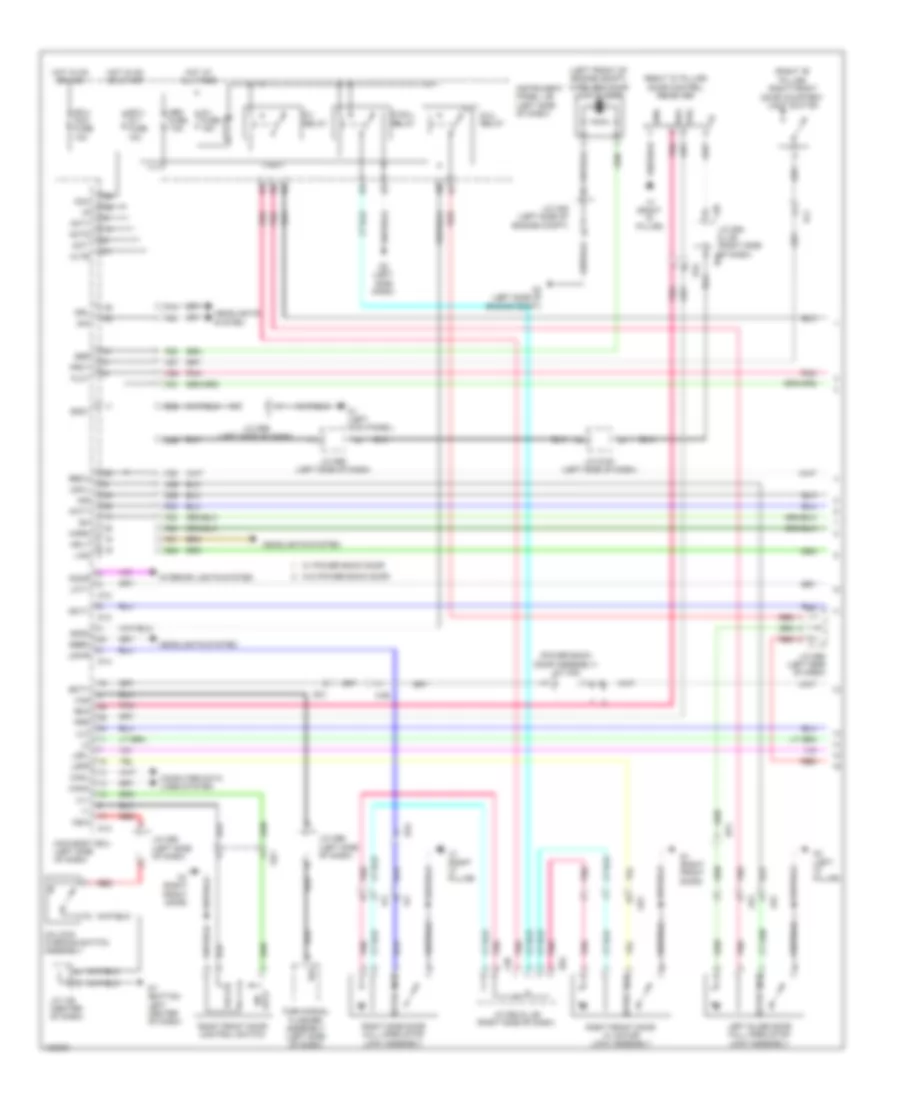 Power Door Locks Wiring Diagram, without Smart Key System (1 of 2) for Toyota Sienna Limited 2014