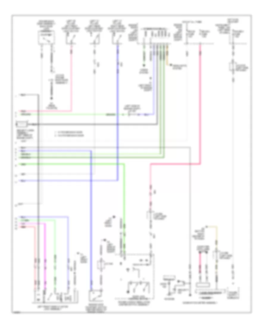 Power Door Locks Wiring Diagram without Smart Key System 2 of 2 for Toyota Sienna Limited 2014