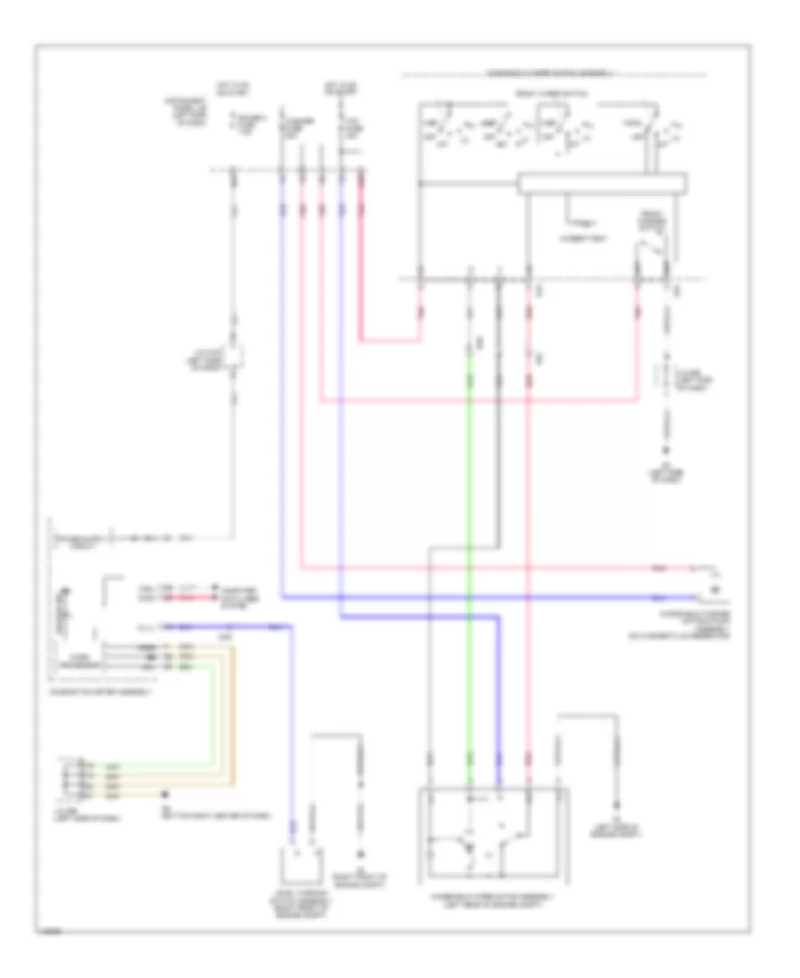 Front WiperWasher Wiring Diagram, without Auto Wiper System for Toyota Sienna Limited 2014