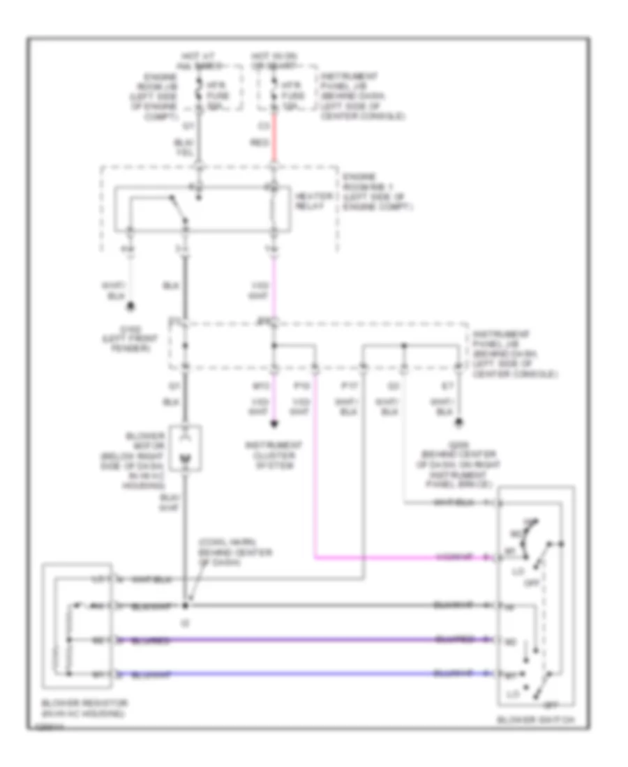 Heater Wiring Diagram for Toyota Celica GT S 2000