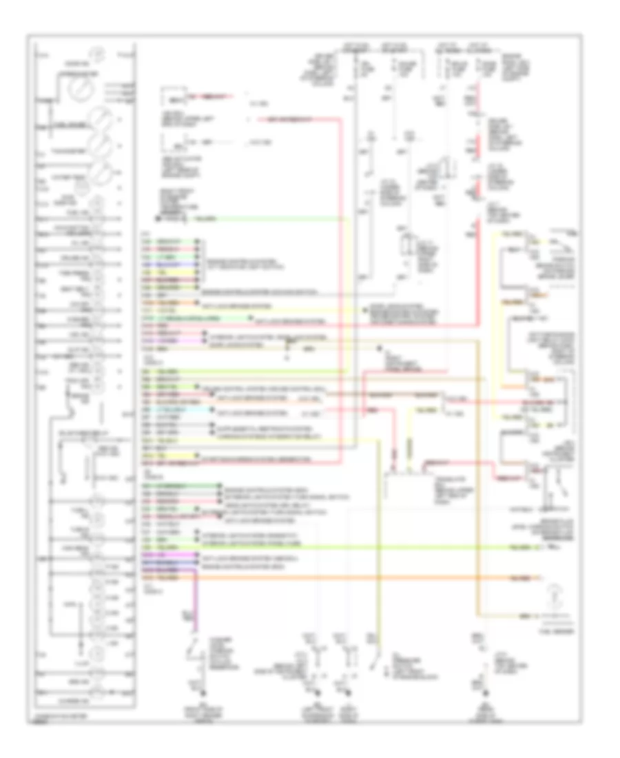 Instrument Cluster Wiring Diagram for Toyota Sienna XLE 2002
