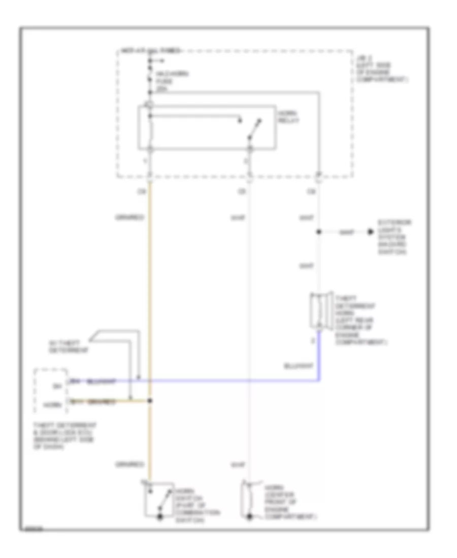 Horn Wiring Diagram for Toyota Corolla LE 1993