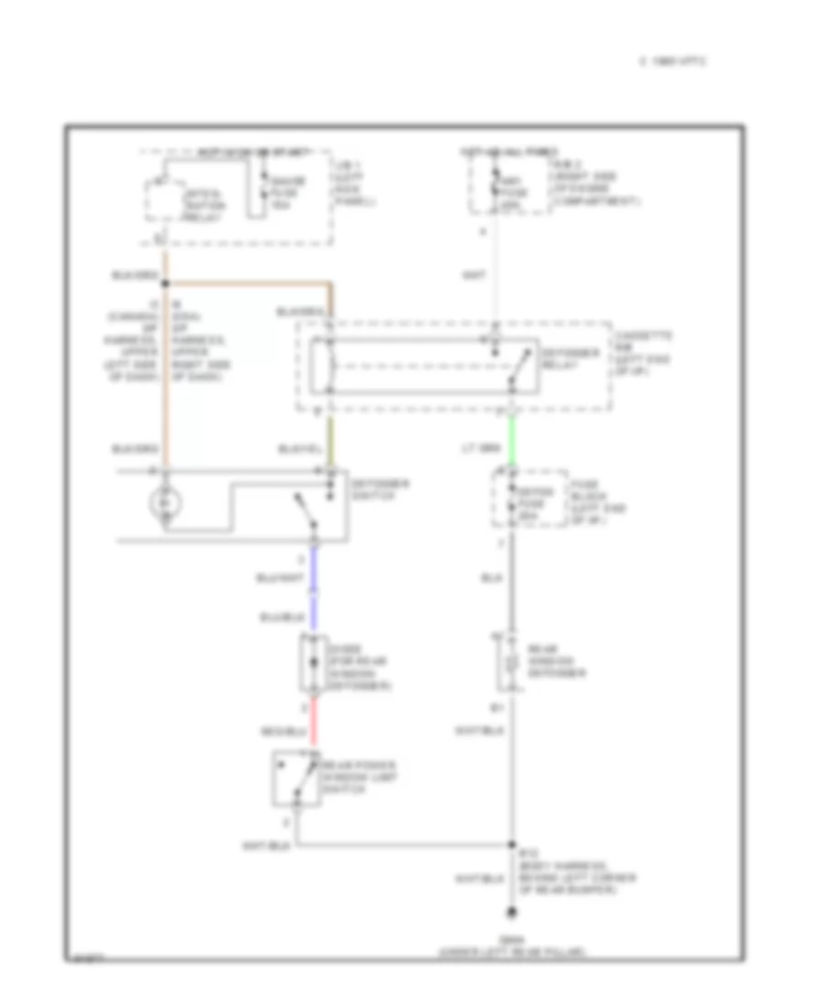 Defogger Wiring Diagram for Toyota 4Runner SR5 1995